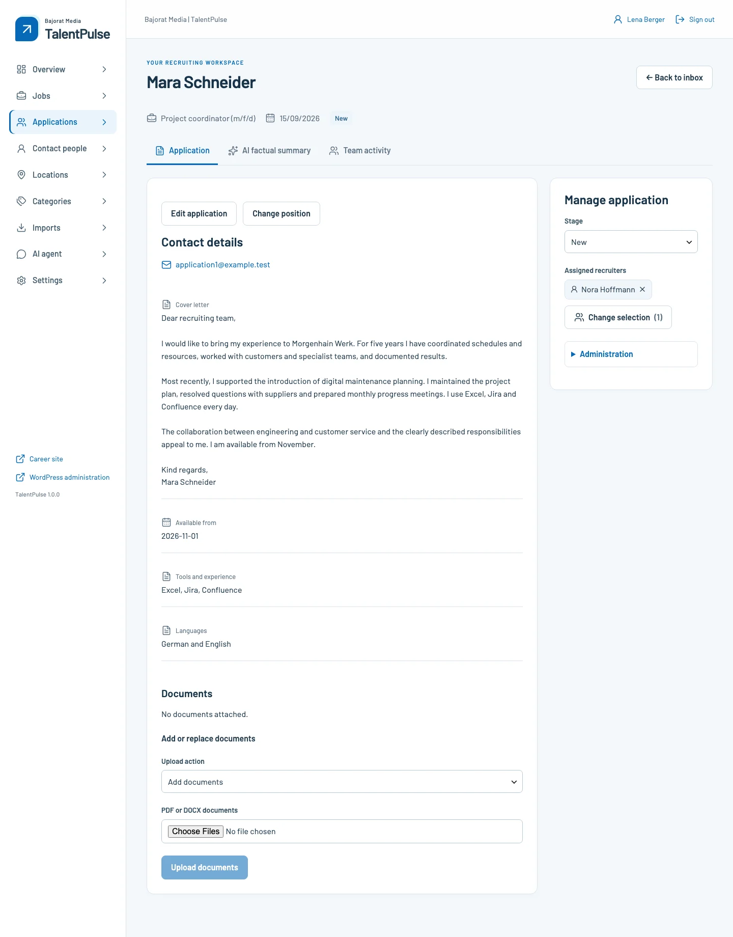 TalentPulse · application detail